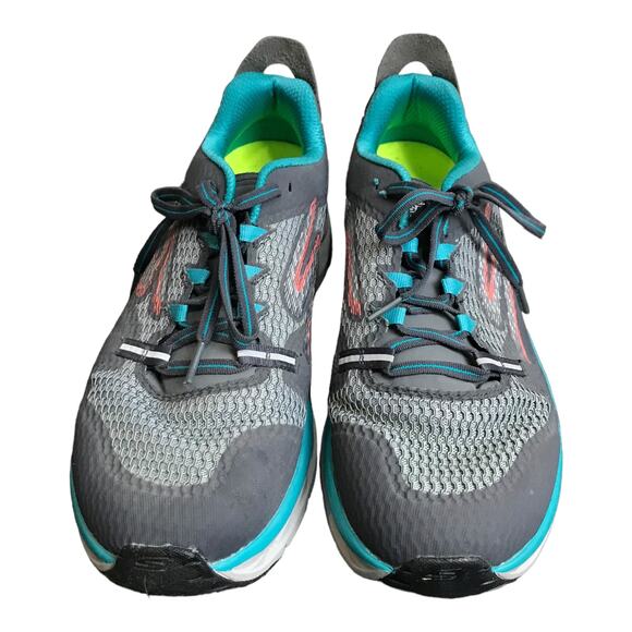 Skechers Go Run 4 Running Shoes Quick-Fit Mens Size 11 Gray Teal Sneakers main image 8
